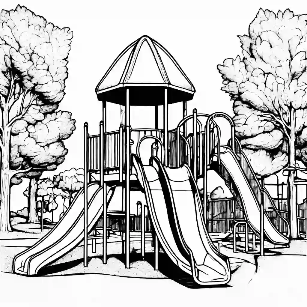 Playground Equipment coloring pages
